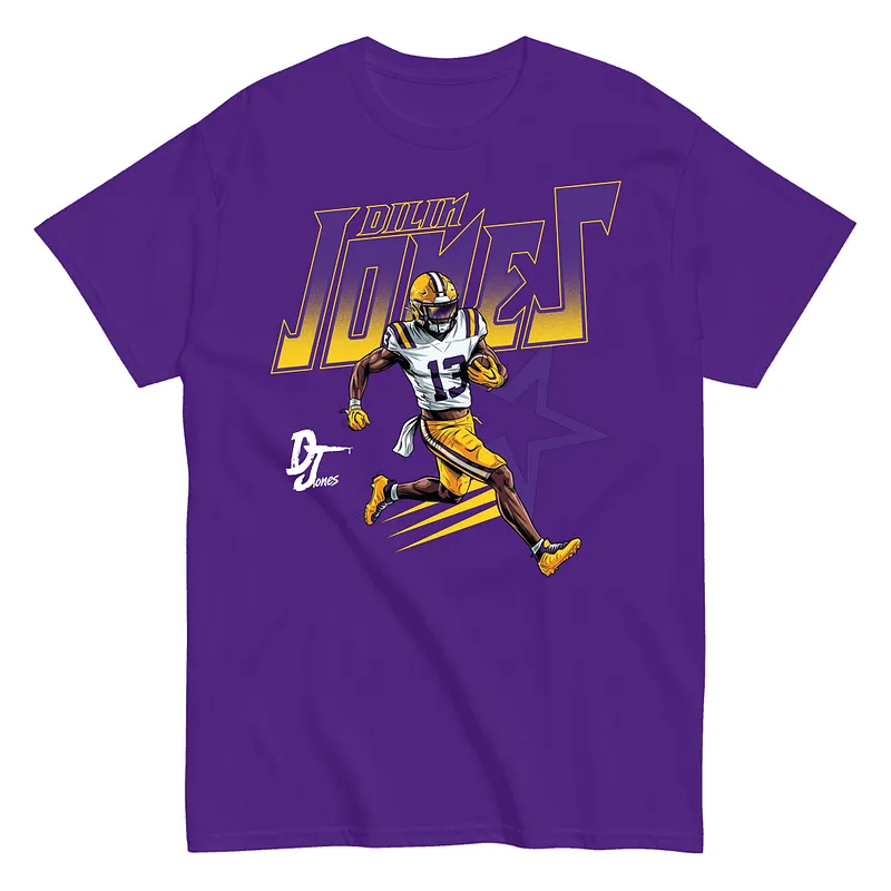 Dilin Jones Illustration T-shirt White — Purple
