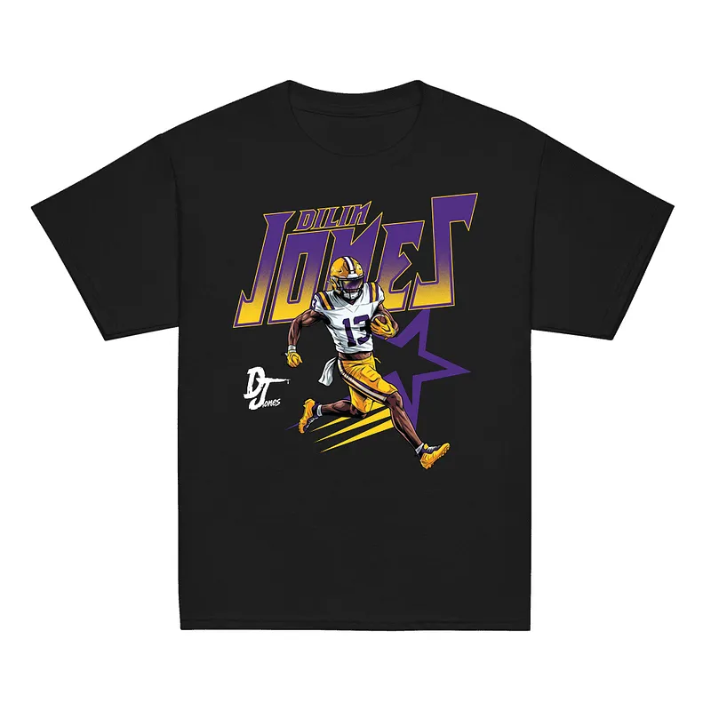 Dilin Jones Illustration Youth T-shirt White - Black